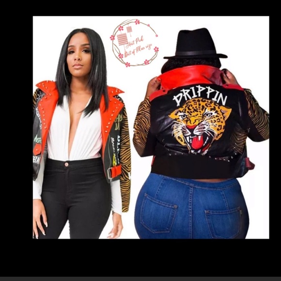 Jackets & Blazers - Fire! Comfortable gorgeous plus size moto jacket